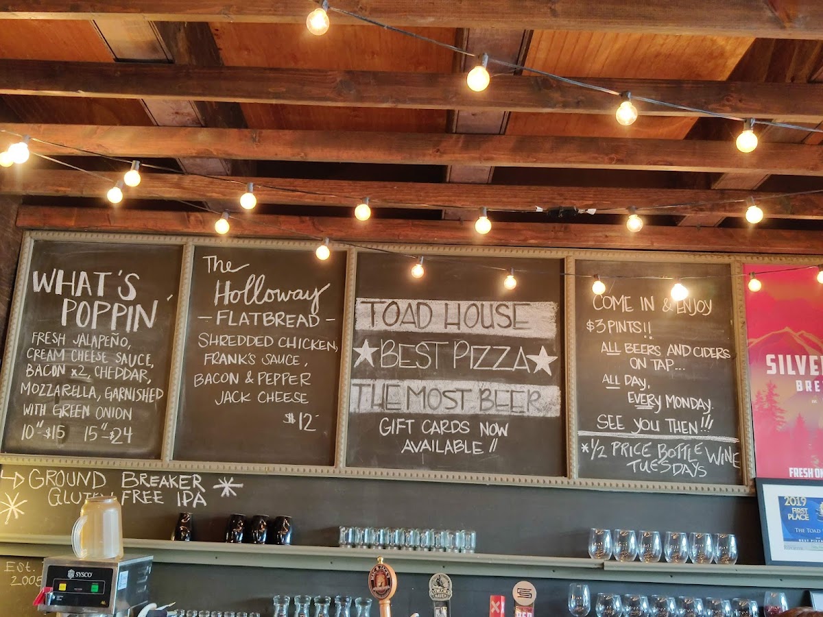 Menu - The Toad House photo 1